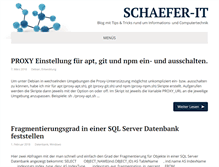 Tablet Screenshot of blog.schaefer-it.net